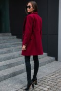 Płaszcz Damski Model BOR PLA0012 Bordo - Roco Fashion