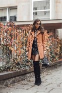 Płaszcz Damski Model TOF PLA0018 Brown - Roco Fashion