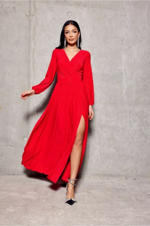 Sukienka Model Tiffany CZE SUK0420 Red - Roco Fashion Sukienka Model Tiffany CZE SUK0420 Red - Roco Fashion