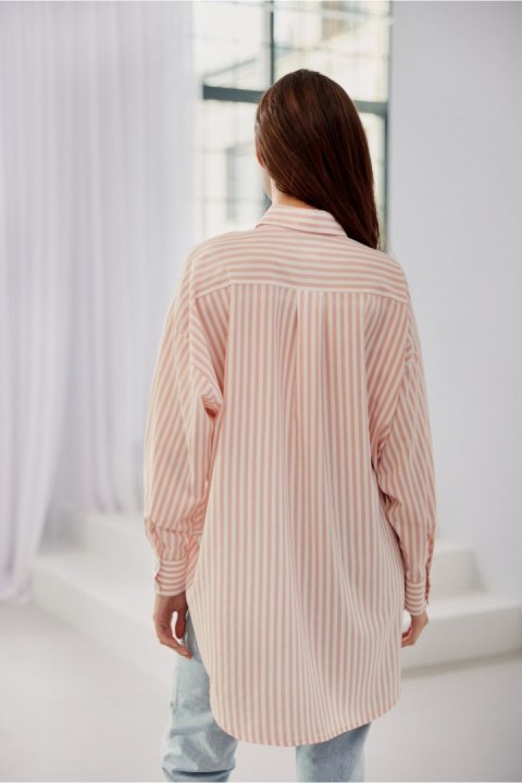 Koszula Damska Model Olivia BLU0159 P90 Pink - Roco Fashion Koszula Damska Model Olivia BLU0159 P90 Pink - Roco Fashion