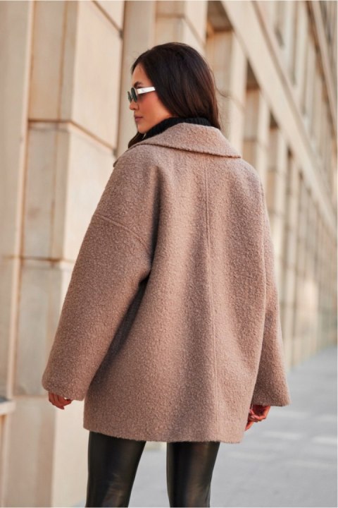 Kurtka Damska Model Camila CAP KUR0029 Cappuccino - Roco Fashion Kurtka Damska Model Camila CAP KUR0029 Cappuccino - Roco Fashion