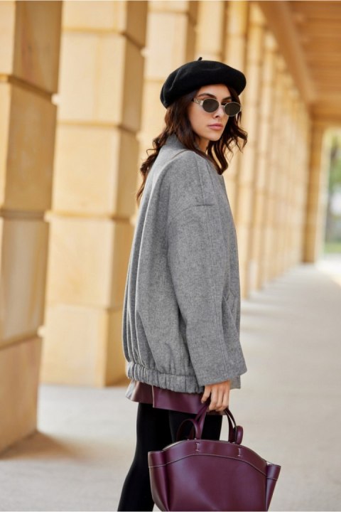 Kurtka Damska Model Clea SZA KUR0028 Grey - Roco Fashion Kurtka Damska Model Clea SZA KUR0028 Grey - Roco Fashion