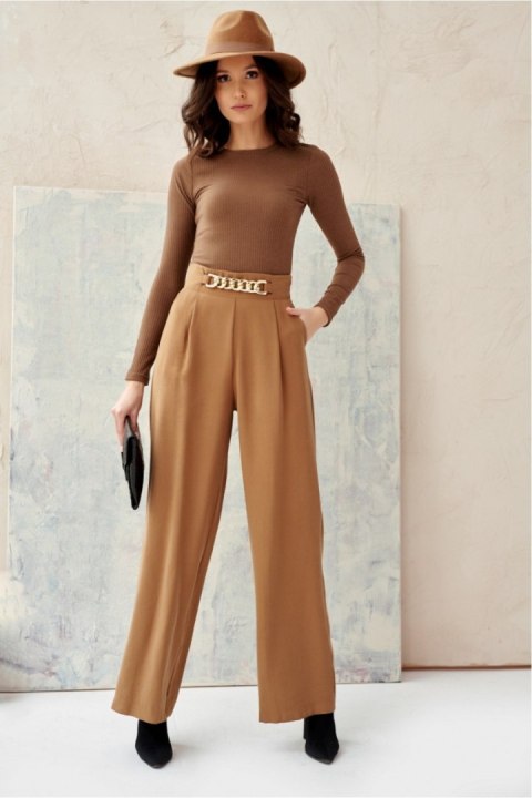 Spodnie Damskie Model BEC 0011 Beige - Roco Fashion Spodnie Damskie Model BEC 0011 Beige - Roco Fashion