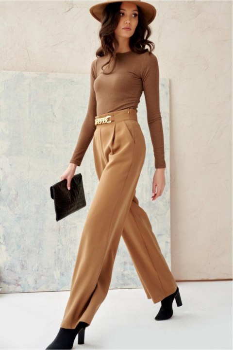 Spodnie Damskie Model BEC 0011 Beige - Roco Fashion Spodnie Damskie Model BEC 0011 Beige - Roco Fashion