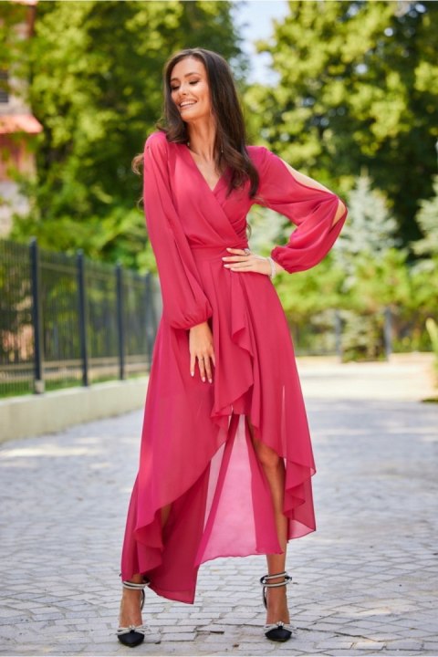 Sukienka Model AMA SUK0371 Amarant - Roco Fashion Sukienka Model AMA SUK0371 Amarant - Roco Fashion