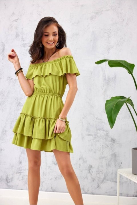 Sukienka Model LIM SUK0291 Limonka - Roco Fashion Sukienka Model LIM SUK0291 Limonka - Roco Fashion