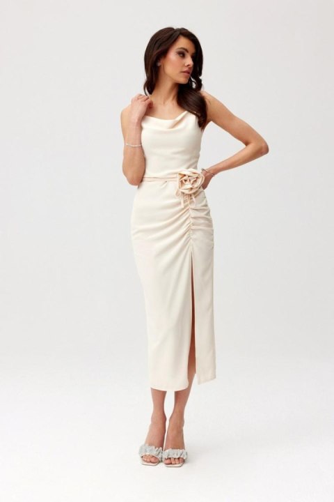 Sukienka Model Maribel BEJ SUK0480 Light Beige - Roco Fashion Sukienka Model Maribel BEJ SUK0480 Light Beige - Roco Fashion