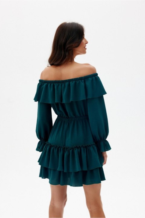 Sukienka Model Morella BUT SUK0491 Bottle Green - Roco Fashion Sukienka Model Morella BUT SUK0491 Bottle Green - Roco Fashion