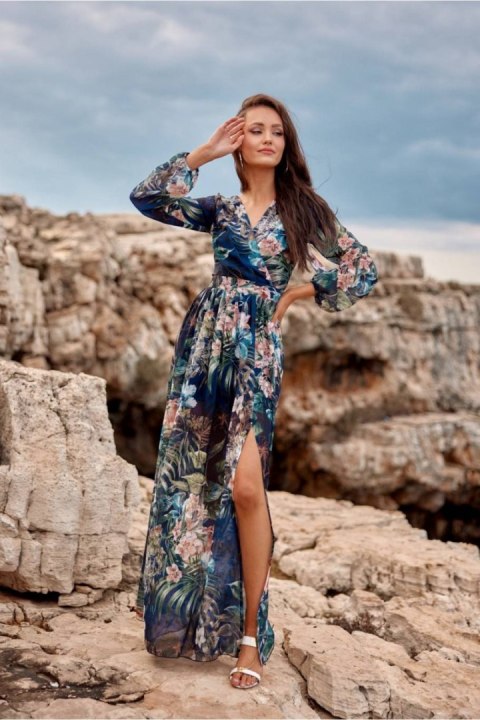 Sukienka Model SUK0219 R72 Multicolor - Roco Fashion Sukienka Model SUK0219 R72 Multicolor - Roco Fashion