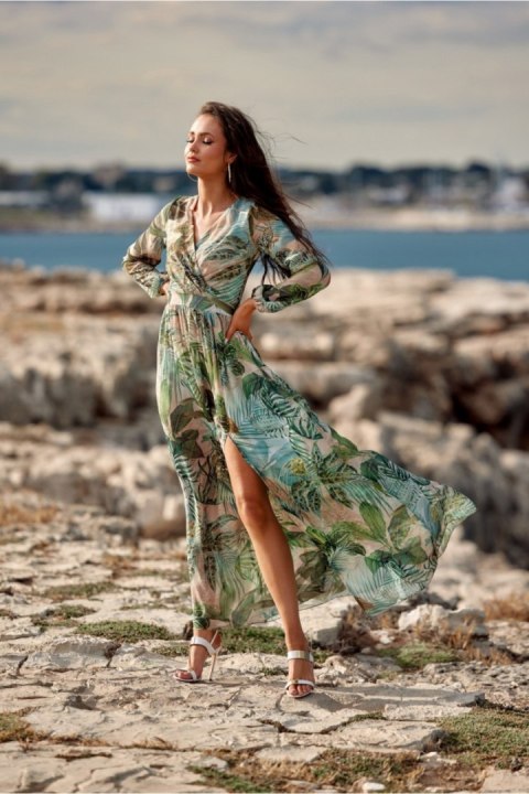 Sukienka Model SUK0219 U76 Multcolor - Roco Fashion Sukienka Model SUK0219 U76 Multcolor - Roco Fashion