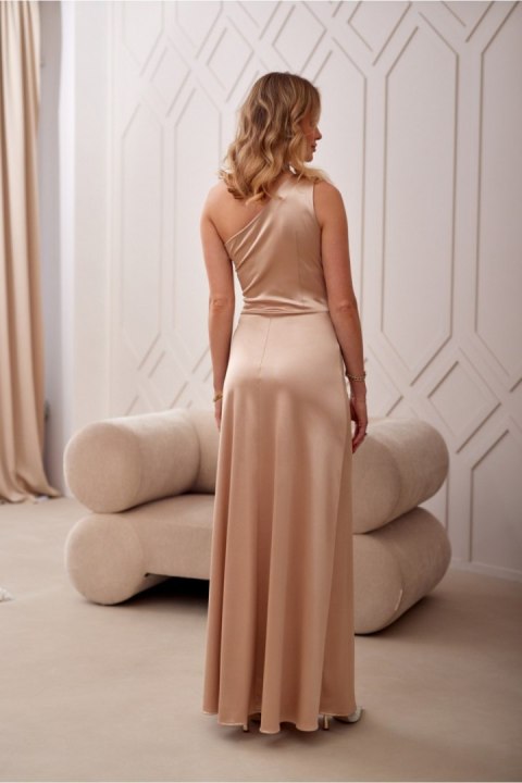 Sukienka Model Inez BEZ SUK0461 Beige - Roco Fashion Sukienka Model Inez BEZ SUK0461 Beige - Roco Fashion