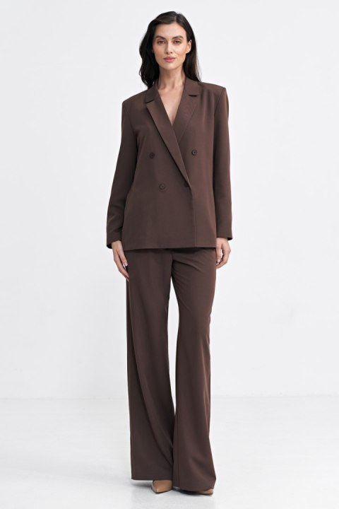 Marynarka oversize dwurzędowa Z69 Brown - Nife Marynarka oversize dwurzędowa Z69 Brown - Nife