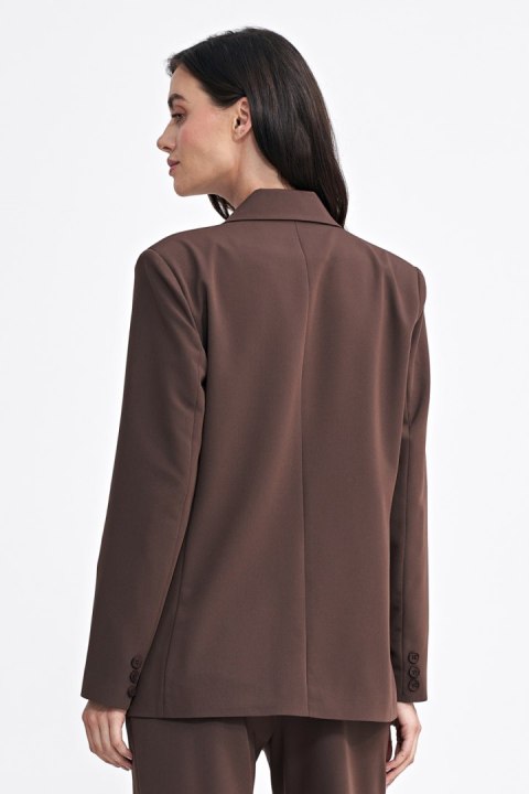 Marynarka oversize dwurzędowa Z69 Brown - Nife Marynarka oversize dwurzędowa Z69 Brown - Nife