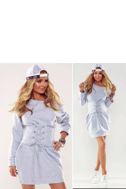 Sukienka Model CXP1226 Grey - By o la la Sukienka Model CXP1226 Grey - By o la la
