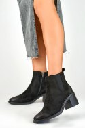 Botki Model 260048B-SU Black Zamsz - PRIMO