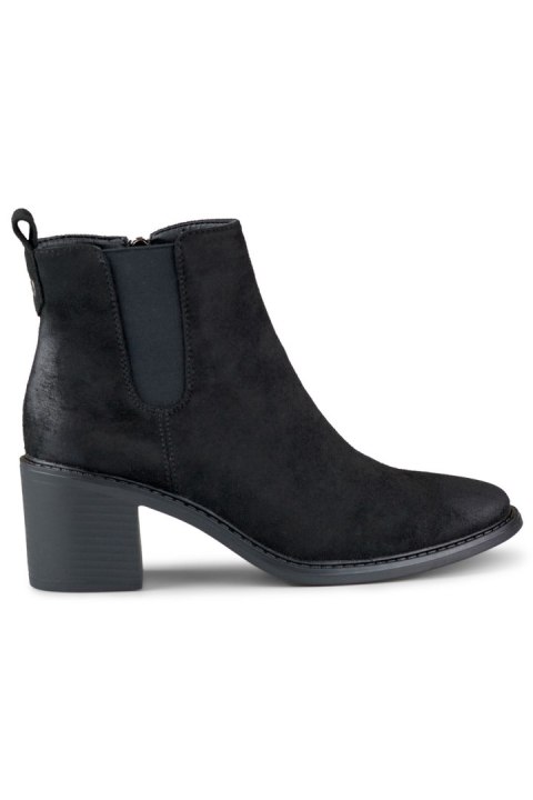 Botki Model 260048B-SU Black Zamsz - PRIMO Botki Model 260048B-SU Black Zamsz - PRIMO