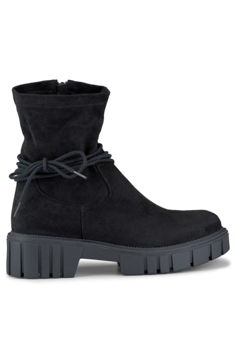 Botki Model DE1127S-B Black Zamsz - PRIMO Botki Model DE1127S-B Black Zamsz - PRIMO