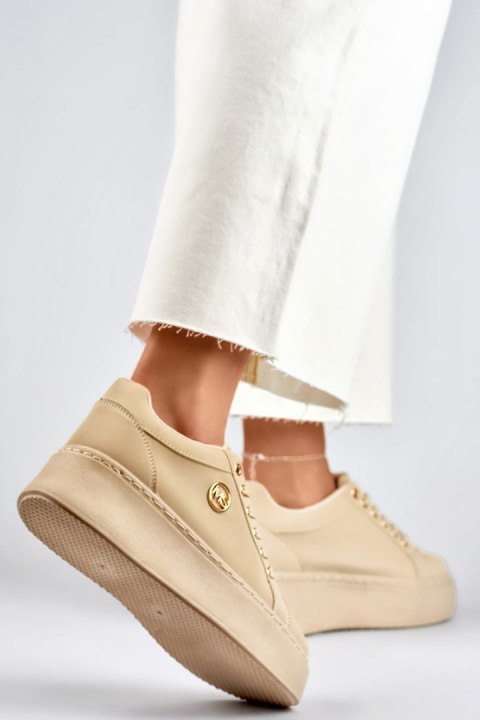 Buty Sportowe Model TL251-10L/BE Beige - PRIMO Buty Sportowe Model TL251-10L/BE Beige - PRIMO