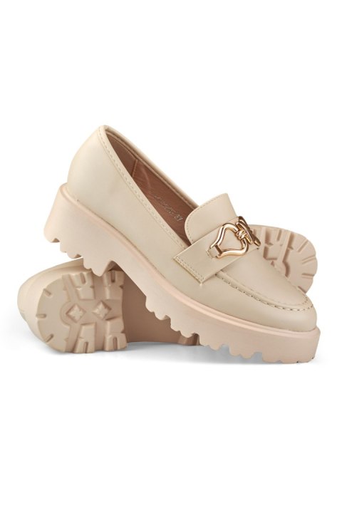 Półbuty Model B2733BE Beige - PRIMO Półbuty Model B2733BE Beige - PRIMO