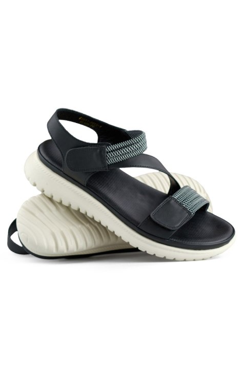 Sandały Model BM051-3019-1B Black - PRIMO Sandały Model BM051-3019-1B Black - PRIMO