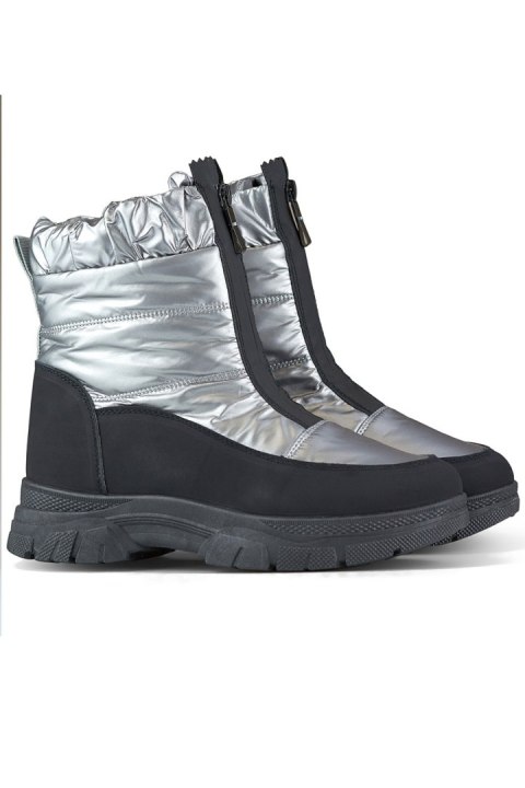 Śniegowce Model 3555-4-G Black/Silver - PRIMO Śniegowce Model 3555-4-G Black/Silver - PRIMO