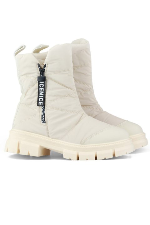 Śniegowce Model 9312-4BE Beige - PRIMO Śniegowce Model 9312-4BE Beige - PRIMO