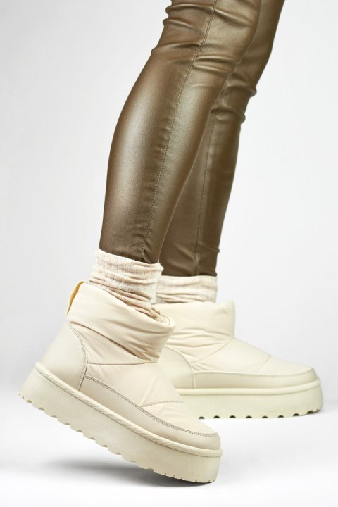 Śniegowce Model J2-38-BE Beige - PRIMO Śniegowce Model J2-38-BE Beige - PRIMO