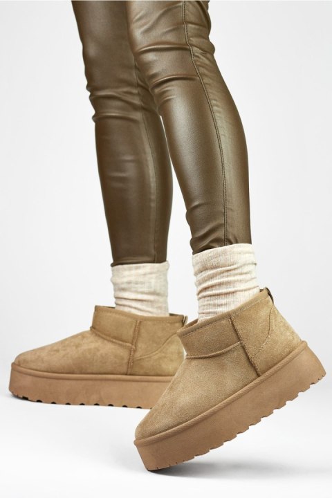 Śniegowce Model TL242-KH Beige - PRIMO Śniegowce Model TL242-KH Beige - PRIMO