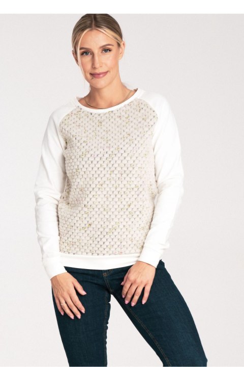 Bluza Damska Model M1046 Ecru - Figl Bluza Damska Model M1046 Ecru - Figl