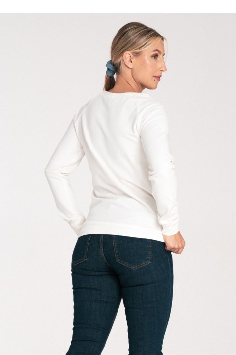 Bluza Damska Model M1046 Ecru - Figl Bluza Damska Model M1046 Ecru - Figl