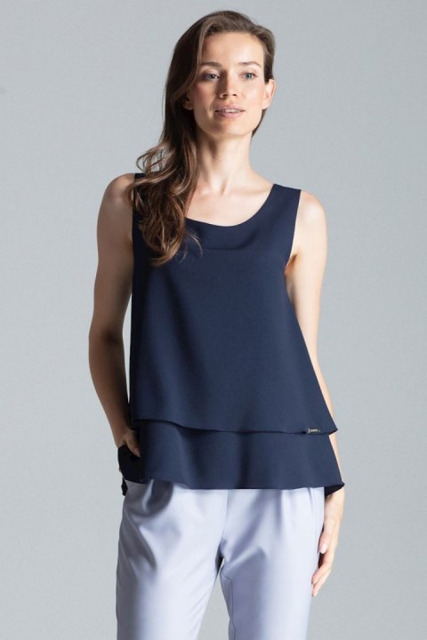 Bluzka Model M679 Navy - Figl Bluzka Model M679 Navy - Figl