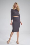 Bluzka Model M781 Dark Grey - Figl