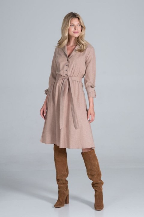 Sukienka Model M838 Beige - Figl Sukienka Model M838 Beige - Figl